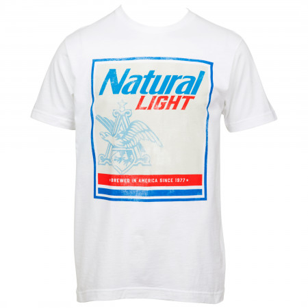 Natural Light Jumbo Print Vintage Label T-Shirt